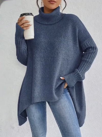 Elynn™ - Pull chaud à col roulé oversize