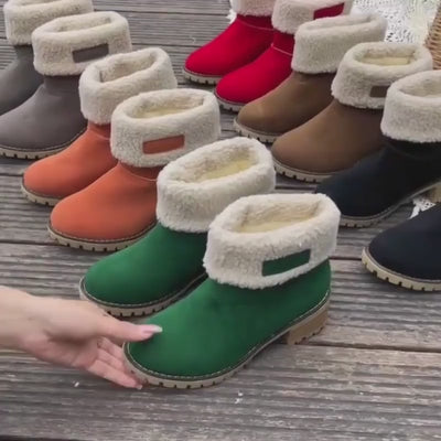 NovaBoots™ - Bottes en daim à revers moutonné