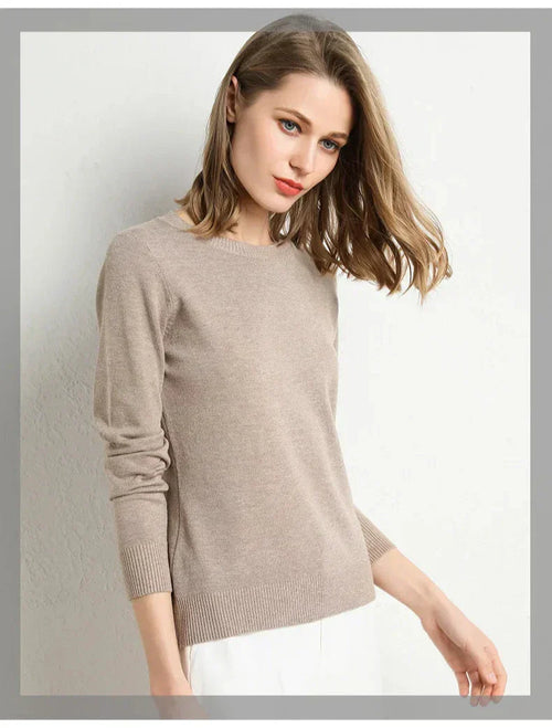Clémentine™ - Pull à col rond en coton pour femme