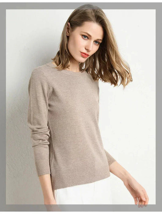 Clémentine™ - Pull à col rond en coton pour femme
