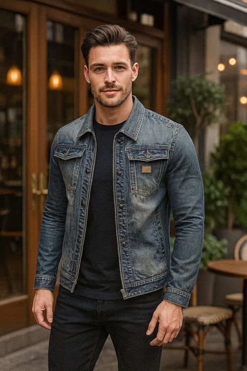 Denver™ – Veste denim délavé pour homme